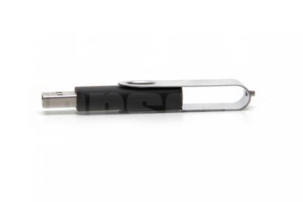 Pen drive giratório Cromado Detalhes