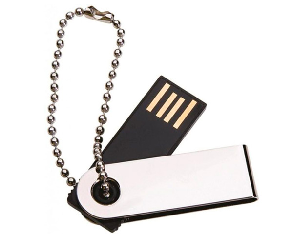 Pen Drive giratório cromado - Brinde Personalizado Recife
