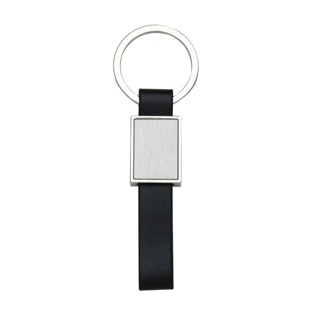 Chaveiro Metal com detalhes em Couro Sintético Brinde