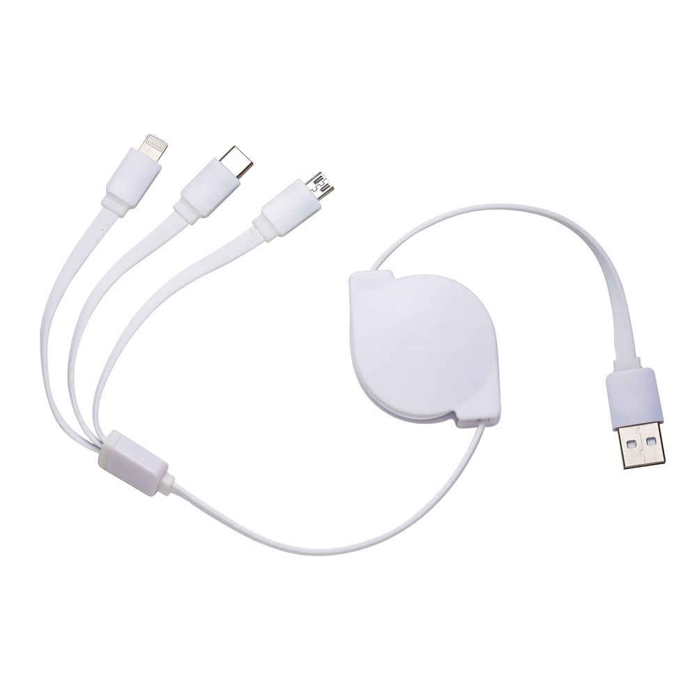 Cabo USB Retrátil 3 em 1 Detalhes