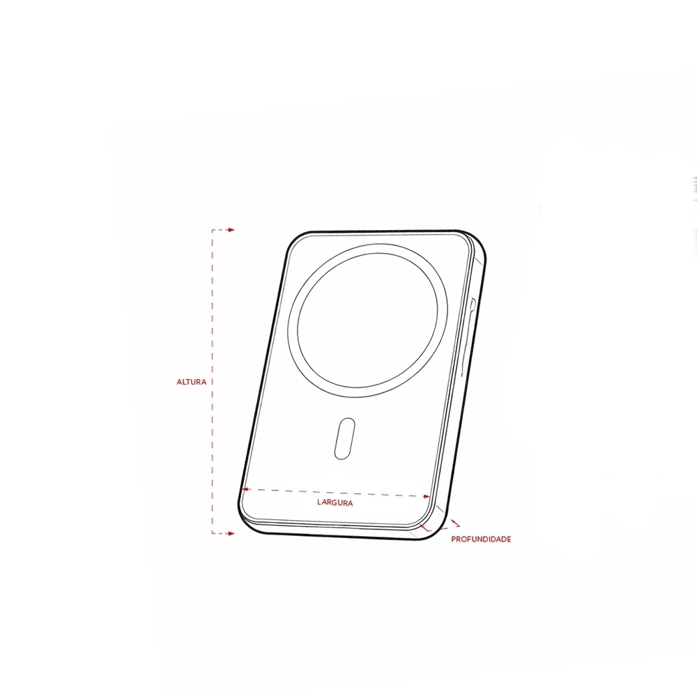 Power Bank 10.000mAh com Carregamento via Indução - Vista secundária